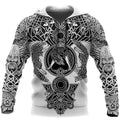 Viking All-Over Print Hoodie with Cute Dog Design