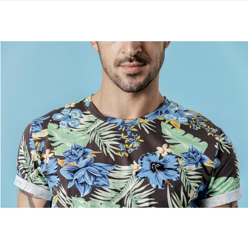 Round Neck All Over Print T-Shirt